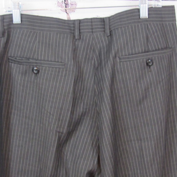 Perry Ellis Portofino men's gray pinstripe pants - Picture 4 of 6